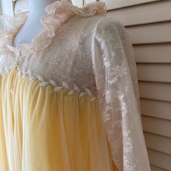 Bonwit Teller Chiffon Peignoir Set - Picture 5 of 16